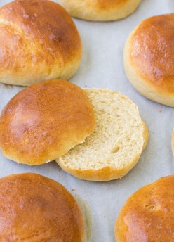 Homemade hamburger buns are easier to make than you think! This quick brioche bun recipe takes just one hour from start to finish.