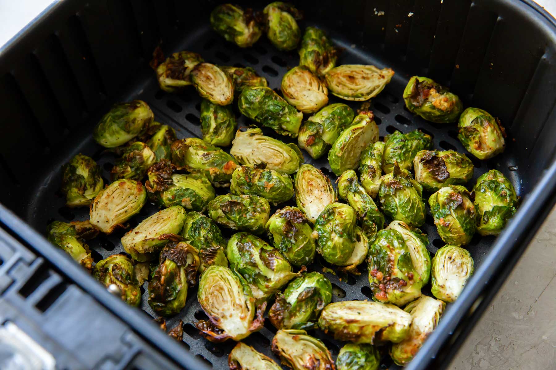 brussels sprouts in air fryer basket