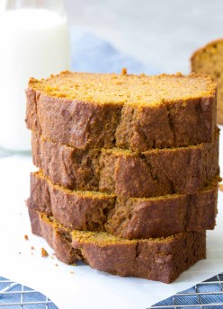 This Healthy One Bowl Pumpkin Bread has all of the pumpkin spice flavors that you love! It has a soft and tender crumb and is so easy to make in one bowl!
