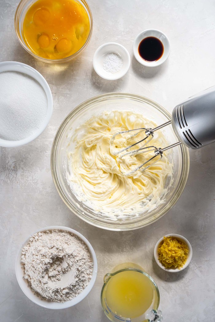 Butter and powdered sugar creamed together with an electric hand mixer.