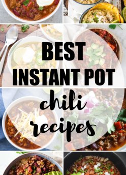 Best Instant Pot Chili Recipes collage of photos.