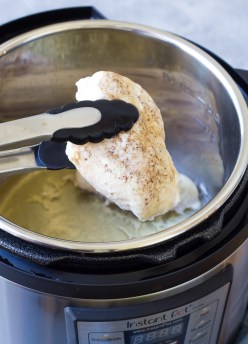 Chicken cooked from frozen in an Instant Pot