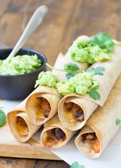 Sweet Potato and Black Bean Taquitos are great for meal prep! You can freeze them to bake later for an easy and healthy dinner.