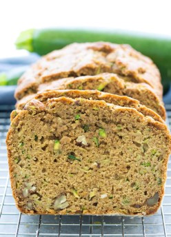 The best healthy zucchini bread made in one bowl! This is the best easy recipe for zucchini bread! This healthy applesauce zucchini bread can be made with chocolate chips or banana.